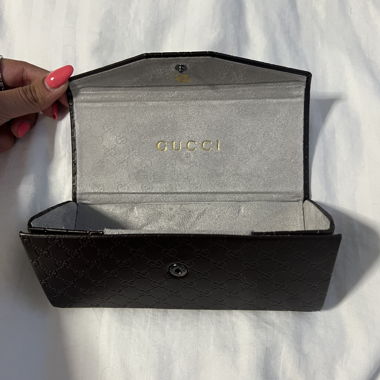 Etui à lunettes Gucci brun
