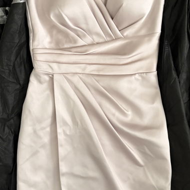 Rosa Satin Abendkleid