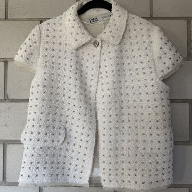 Zara gilet sans manches blanc