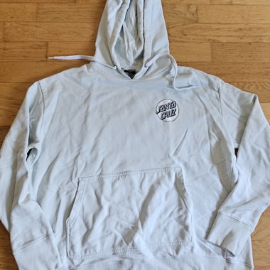Pull à capuche Santa Cruz bleu clair 