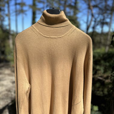 Camel roll neck sweater