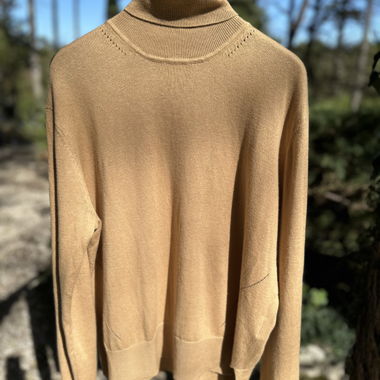 Camel roll neck sweater