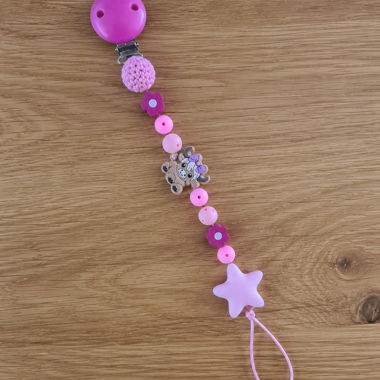 Chaîne de sucette pour enfants rose