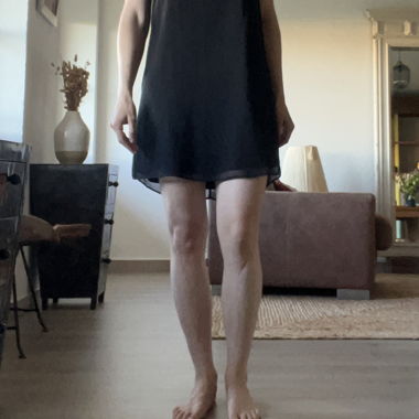 amenapih fluid black dress