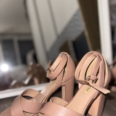 Talons haut à plate-forme rose/nude