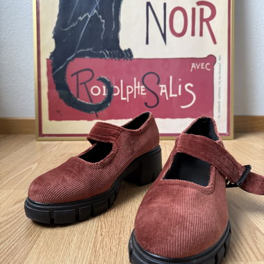 Chaussures Mary Jane bordeaux/marron
