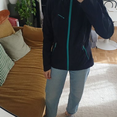 Black windbreaker