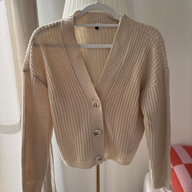 Beige Knit Cardigan