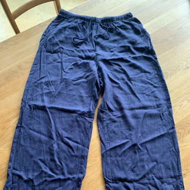 Leinenhose Dunkelblau