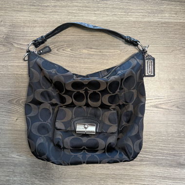 COACH Schultertasche braun/schwarz
