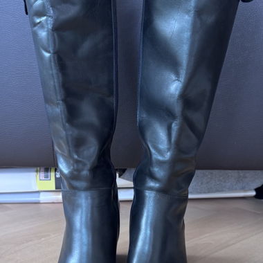 Leder-Kniestiefel - nie getragen