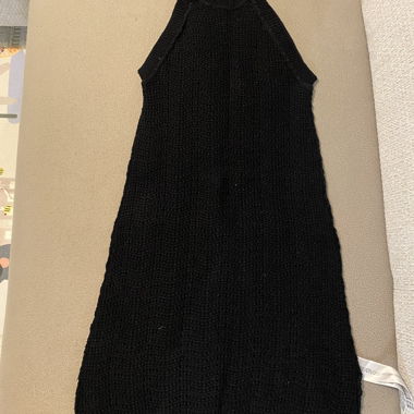 Black knit dress