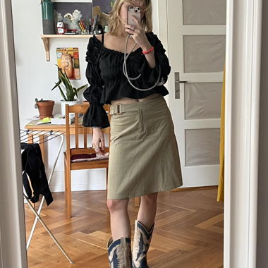 Midi skirt beige from iben mering