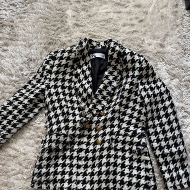 Blazer motif carreaux 