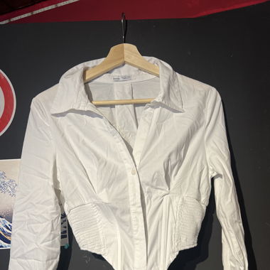 cropped bluse mit corsett