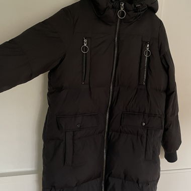 Piumino lungo nero