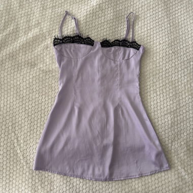 Mini dress with lace details