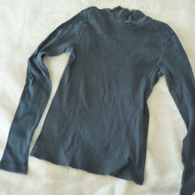 Longsleeve côtelé bleu foncé