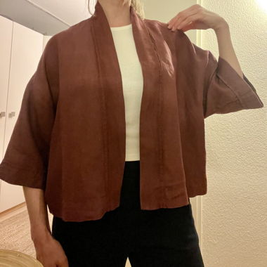 Kurzer Kinmono aus Leinen