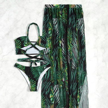 Ensemble de bikini tropical