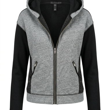 Bicolore-Reissverschluss-Hoodiejacke Berenice