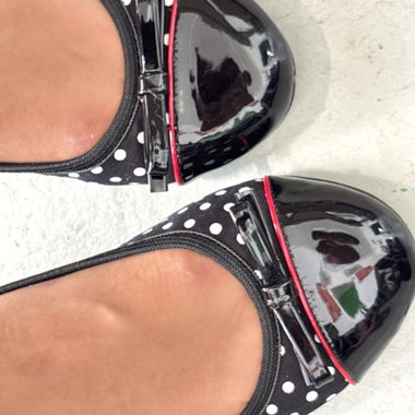 Ballerines noir pois blancs