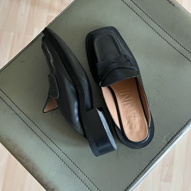 GANNI Leder Slipper/Loafer
