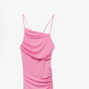 Robe asymétrique rose
