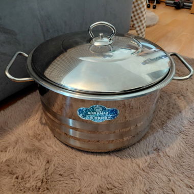 Korkmaz Edelstahl Kochtopf mit Deckel 32 cm