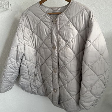 Quilted Jacket in Light Grey