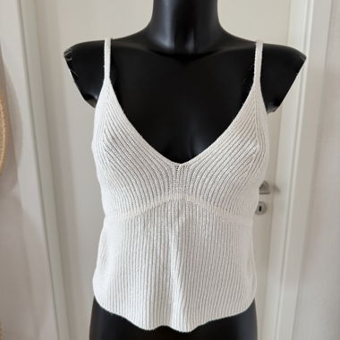 White Knit Cami Top