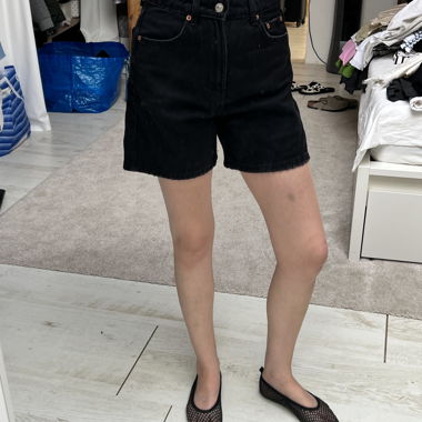 Black Denim Shorts