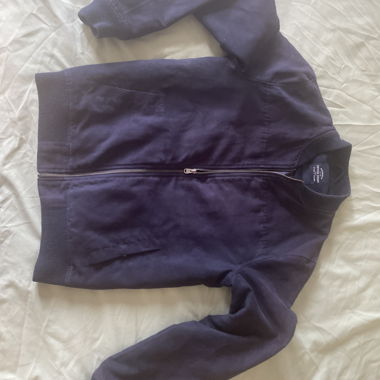 Felpa con zip blu scuro