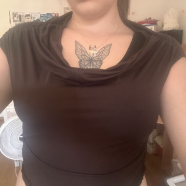 Haut crop top marron