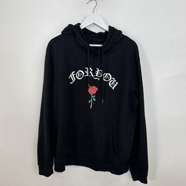 Schwarzer Graphic-Hoodie 2XL