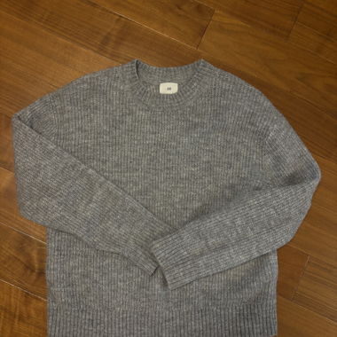 Grey knit sweater