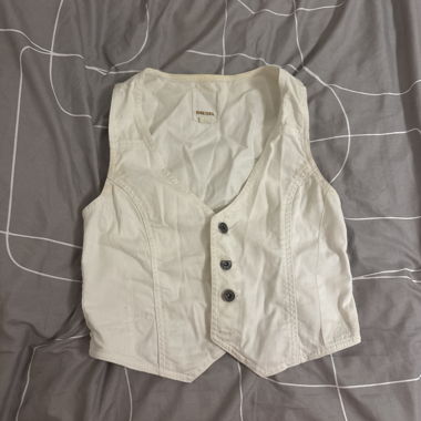 Diesel-Gilet weiss