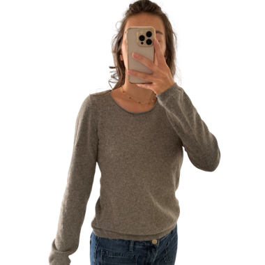 Grey Sweater with Rhinestones Sud Express