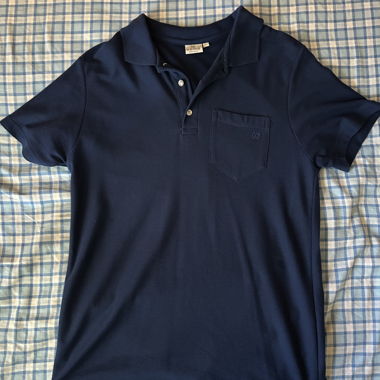 Uomo Navy Blue Polo – Size L