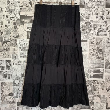 Milkmaid dark cottagecore long skirt