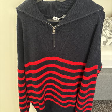 Maglione lavorato a maglia Zara con zip