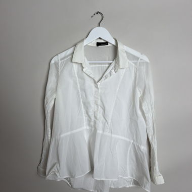 Blouse blanche transparente