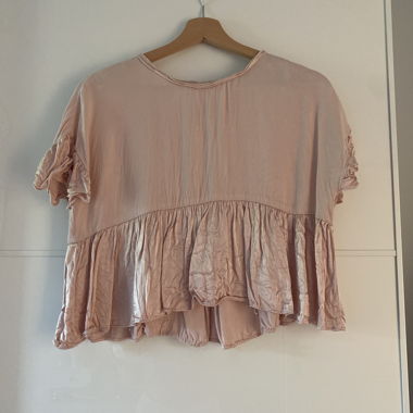 Pink Ruffle Blouse