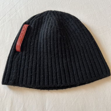 Prada schwarzer Strickmütze