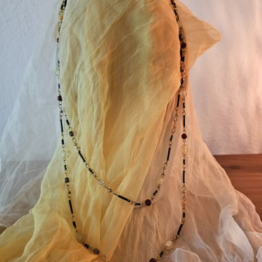 Long collier de perles