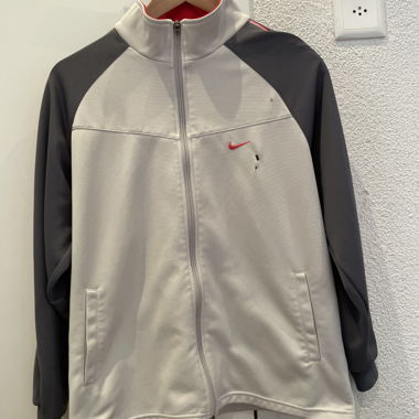 Giacca da allenamento Nike grigio/bianco
