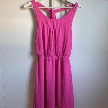 Fliessendes Ärmelloses Rosa-Kleid