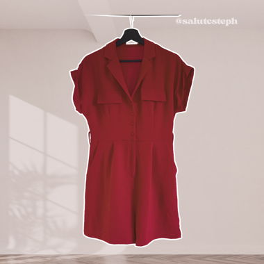 Combishort rouge IKOONE&BIANKA