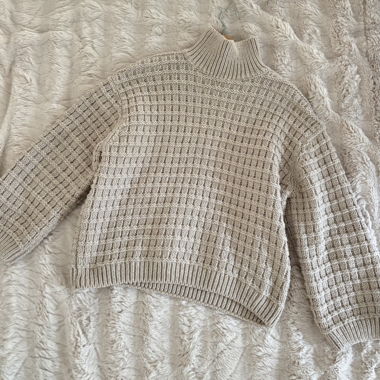 Maglione in maglia beige