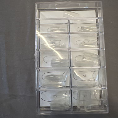 Set of transparent nail tips